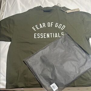 Fear of God Essentials Olive T-Shirt